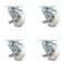 Service Caster 3 Inch Nylon Wheel Swivel Top Plate Caster Set with Brake SCC-20S314-NYS-TLB-TP3-4 - alternate 1